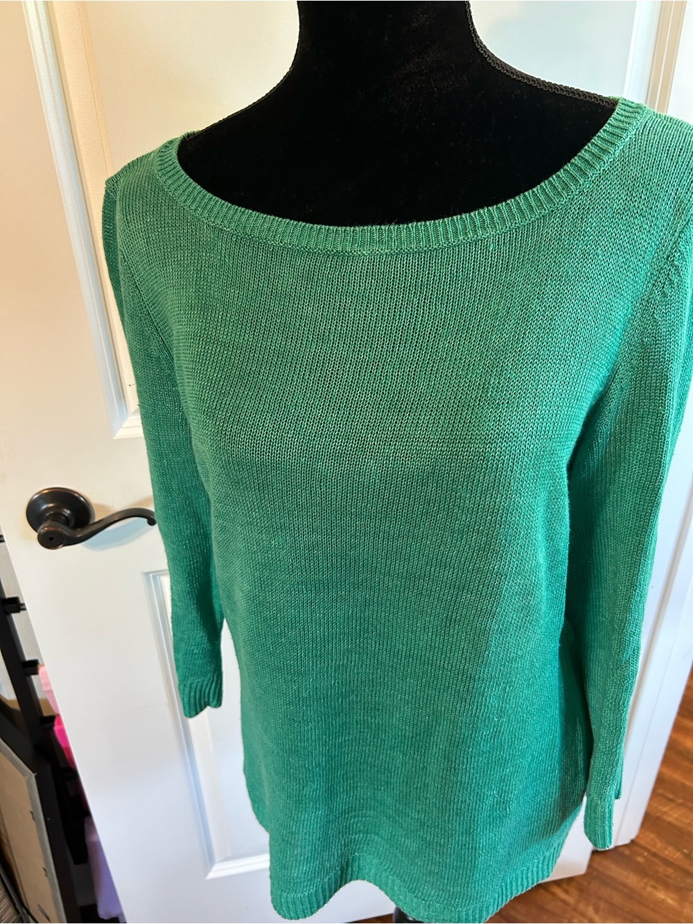 Talbots Teal Scoop Neck Sweater